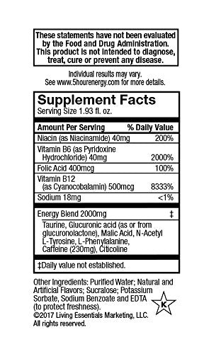 5-hour ENERGY Extra Strength Berry Shot - 12 Pack of 2 Ounce Bottles, Green