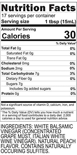Blazing Bella Balsamic Vinegar (Peach, 8.45 Fl Oz (Pack Of 1))