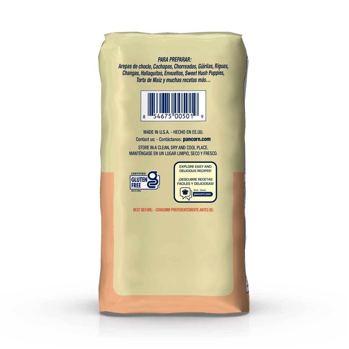 P.A.N. Sweet Corn Mix - Gluten Free Mixture for Cachapas (1.1 lb/Pack of 3)