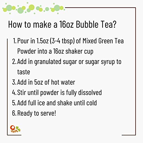 Qbubble Japanese Green Tea Powder, 2.2 Pound