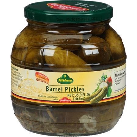 Khne, Barrel Gherkins, 35.9 Ounce (Pack of 6) by KHNE