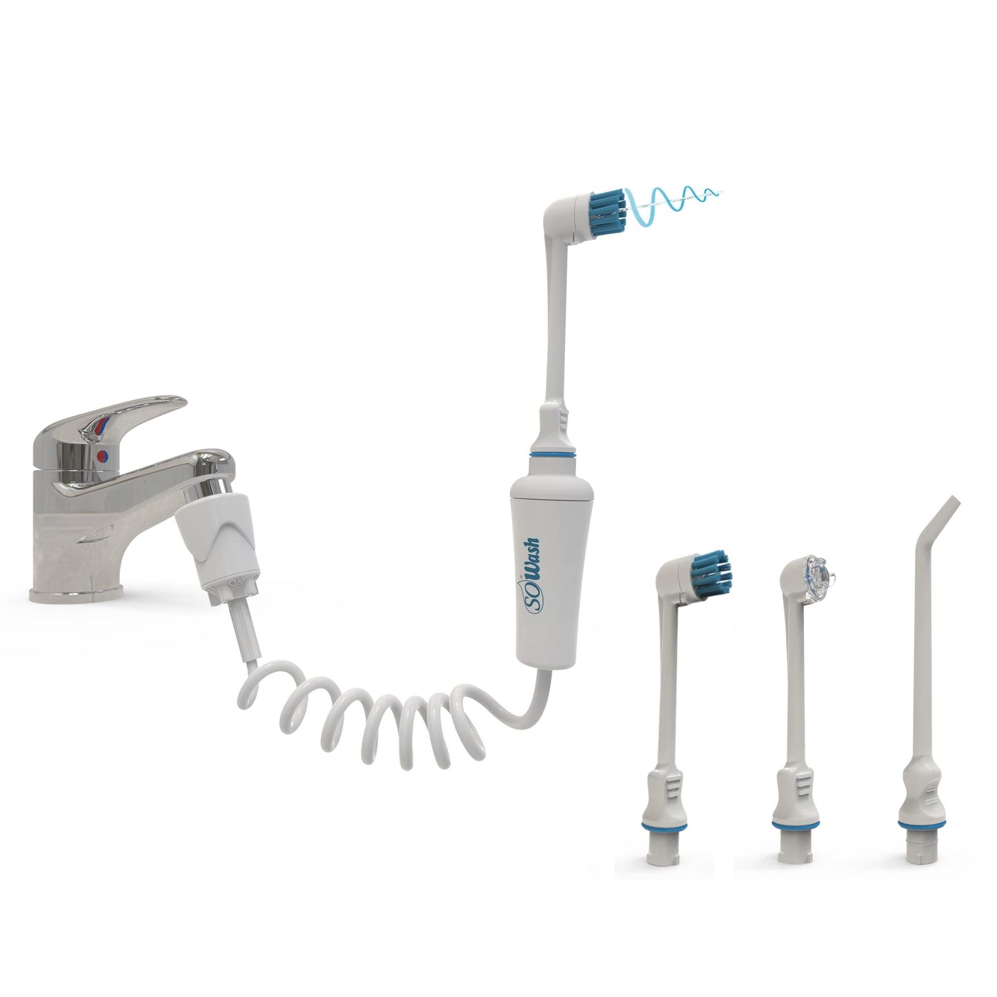 Water Flosser Sowash Trio, Faucet Oral Irrigator Dental Water Floss, It Connects Directly To The Faucet, Non-Electric Dental Irr