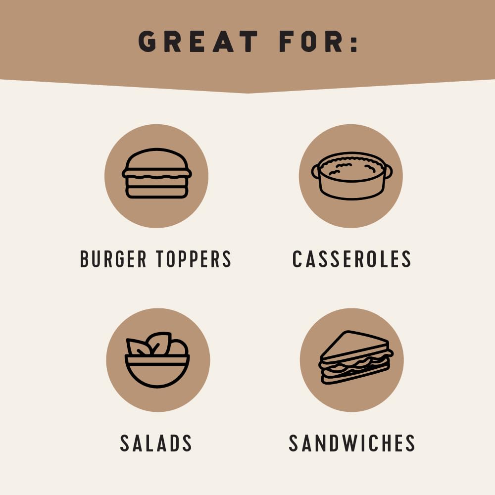 Golden Farms Organic Crispy Fried Onions - Kosher, Vegan, Gluten, NON-GMO, USDA Organic - 12 Oz (Two Pack, 6oz each) Great on Sa