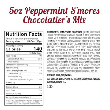 Fannie May, Enhanced Dark Chocolate, Smores Peppermint Snack Mix, Holiday Gift Bag, 5 Oz
