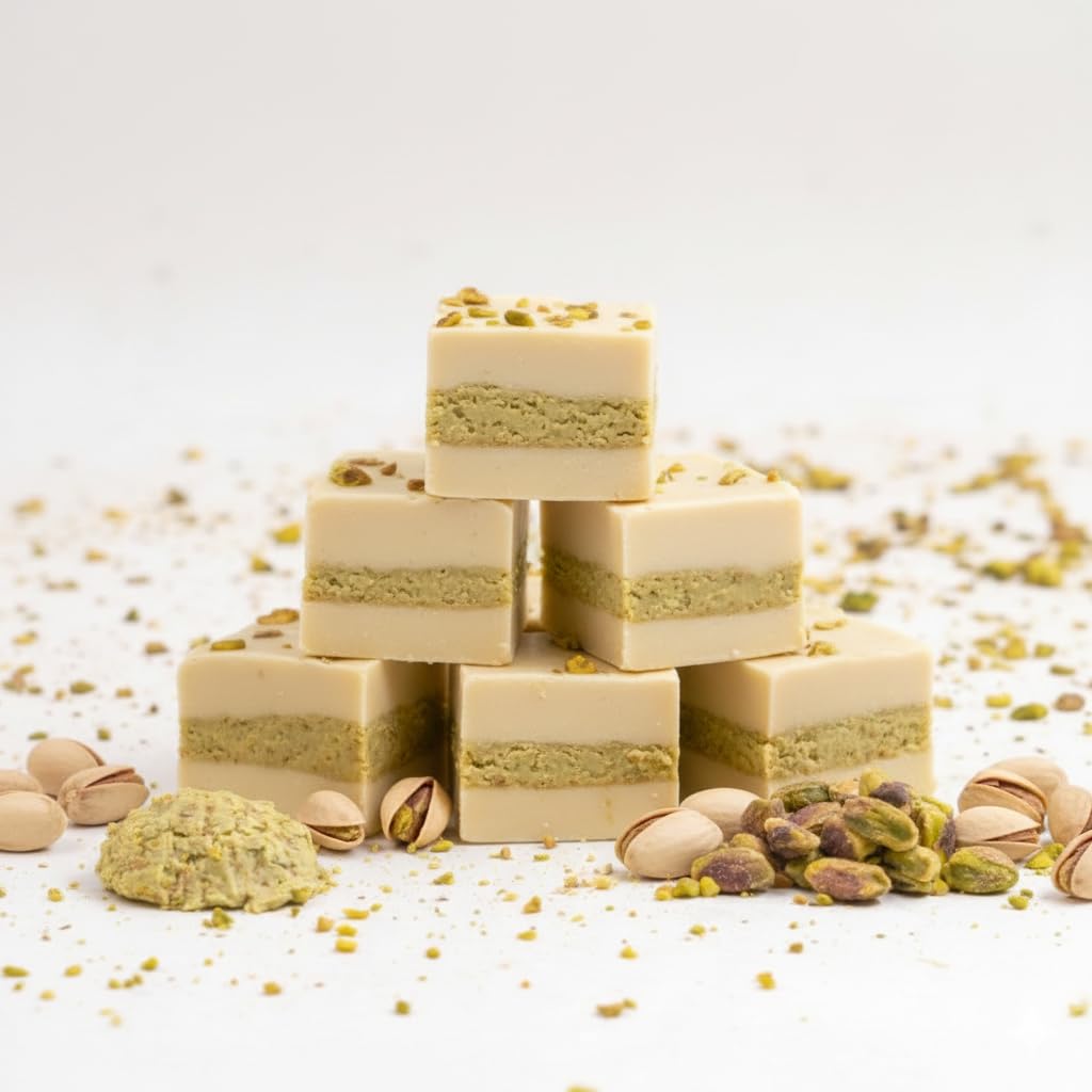 Valley Fudge, White Dubai Chocolate, Fresh Artisan Fudge, Real Butter, Real Butter, Gourmet Candy, One and a Half Pound Package