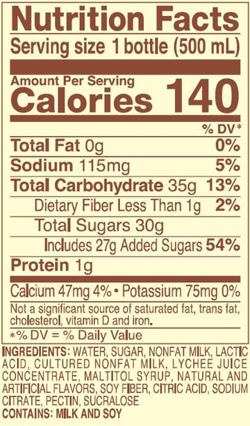CALPICO Lychee - Smooth, Creamy & Refreshing Non-Carbonated Beverage, Sweet and Tangy, Japanese Lactic Acid Drink, 16.9 Fl oz (P