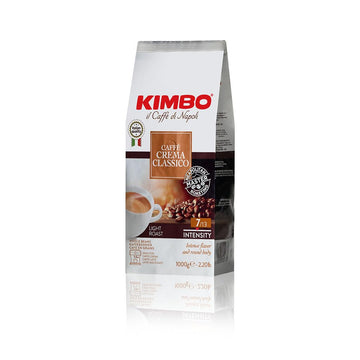 Kimbo Caffe Crema Classico Whole Bean Coffee - Blended And Roasted In Italy - Light Roast With Intense Flavor And Round Body - 2
