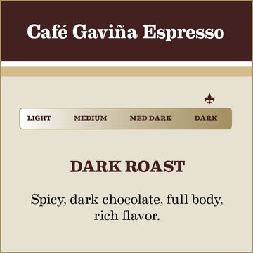 Caf Gavia Espresso, Whole Bean Dark Roast Coffee, 32 oz Bag