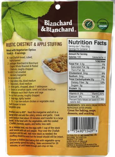 Blanchard & Blanchard Whole Chestnuts, Roasted & Peeled, 5.2 oz