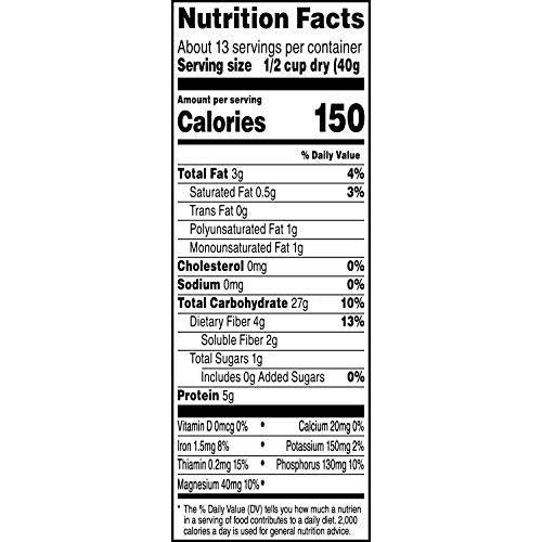 Quaker Rolled Overnight Oats, 19oz Canister, Convenient Breakfast Option, Pack of 1