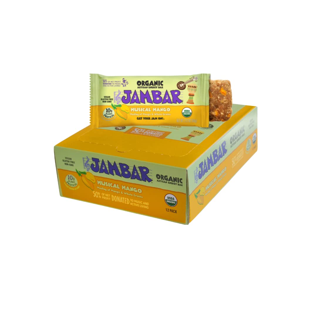 Jambar Organic Artisan Energy Bar (Musical Mango - 12 Pack)
