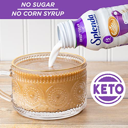 Splenda Sugar Free, Low Calorie Sweet Cream Coffee Creamer, 8 Fl Ounces Bottle
