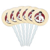 Alma College Secondary Logo Cupcake Picks Toppers Decoration Set of 6
