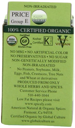 Spicely Organic Pepper Ground, Black, 0.6 Ounce (Pack Of 6)