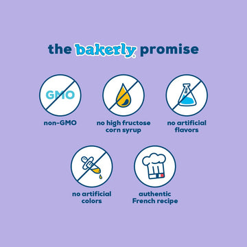 bakerly Peanut Butter and Grape Filled Crepes to go! Non GMO, Free from Artificial Flavors & Colors, Pack of 4, 6-Count (24 Tota