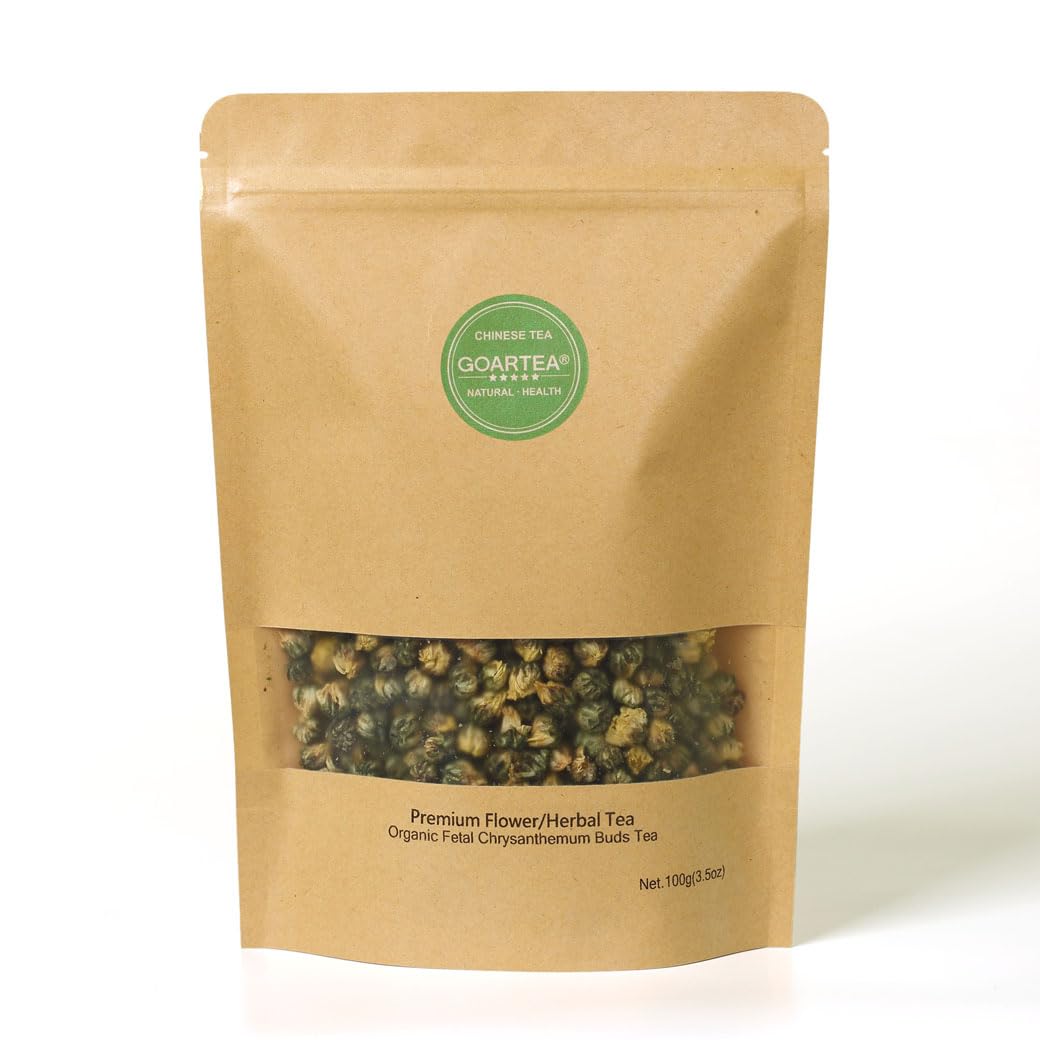 Goartea Chrysanthemum Tea Flowers 100G / 3.5Oz Chrysanthemum Flower Tea Loose Leaf Premium Dried Fetal Chrysanthemum Bud Herbal
