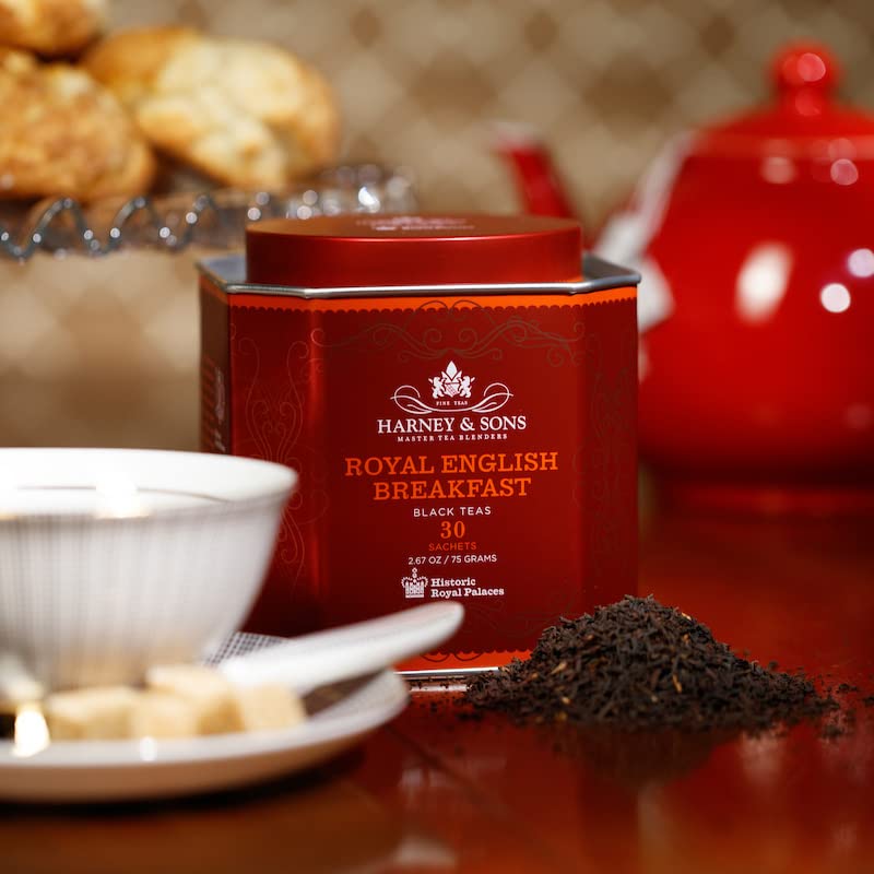 Harney & Sons Royal English Breakfast Black Tea Sachets - 30 Count (Pack of 2)