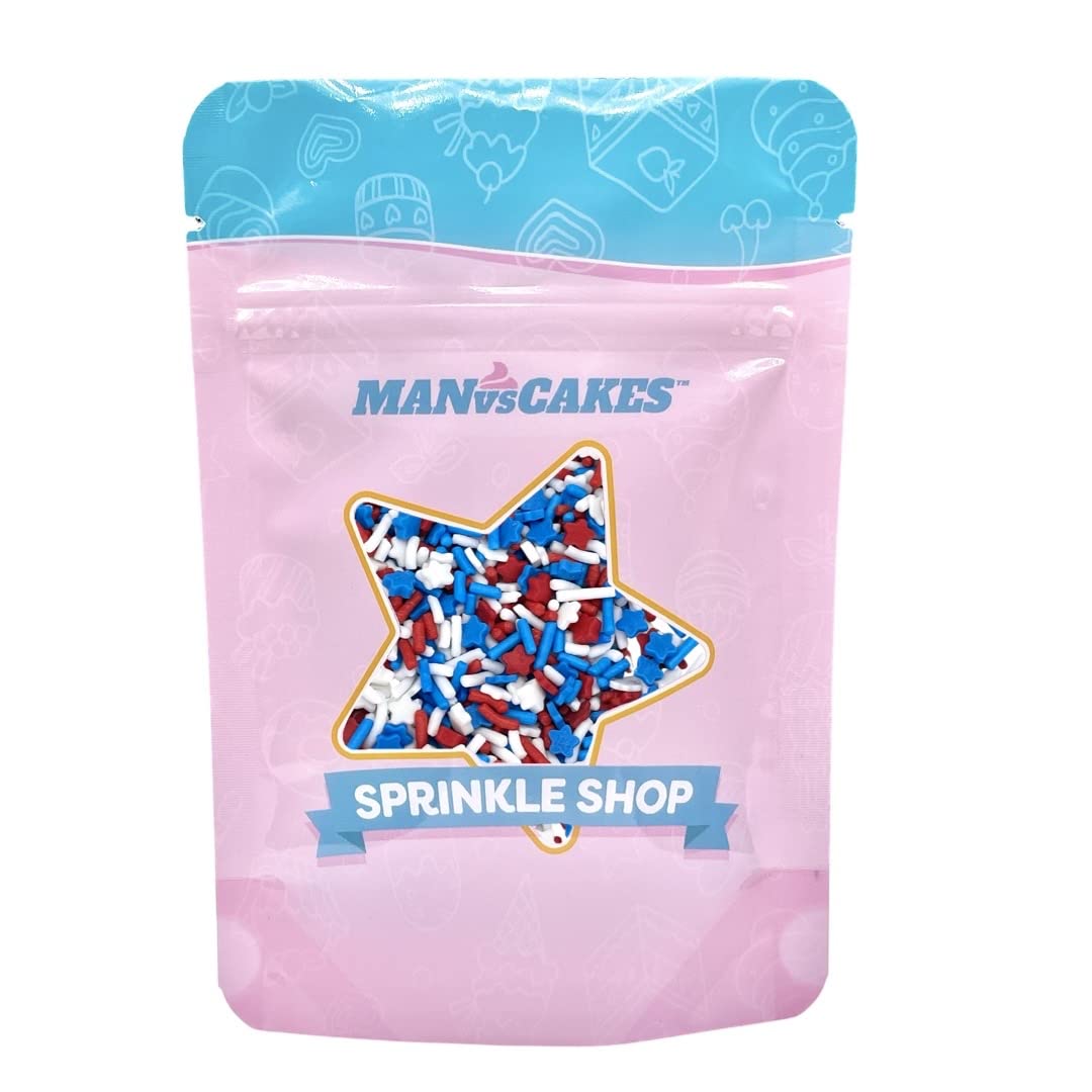 Sprinkles | Patriotic sprinkles | Red white and blue sprinkles | American sprinkles | Cookie sprinkles | July 4th sprinkles | Ma