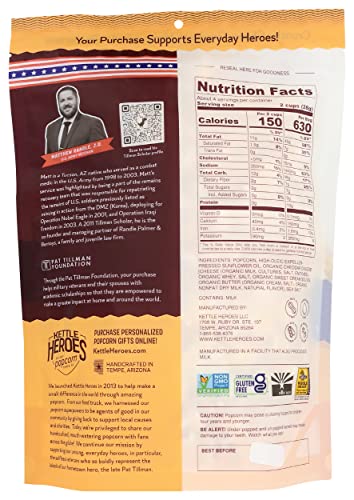 Kettle Heroes Small Batch, Handcrafted Kettle Corn Popcorn - Original Sweet & Salty Flavor - 5 Oz, 6 Pack - Non-Gmo, Gluten Free