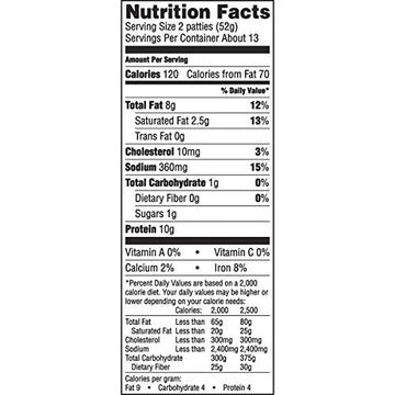 Jimmy Dean, Heat N Serve Turkey Sausage Patties, 26 count