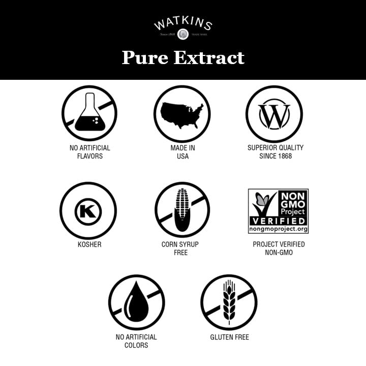 Watkins Pure Lemon Extract, 32 Fl. Oz. Economy Sized Bottle, 1 Count (21904)