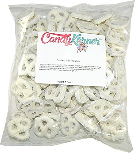 Guittard Chocolate Mini Pretzels Frosted White 1 Pound ( 16 OZ )