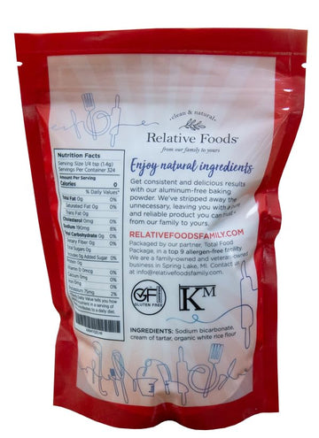 Baking Powder, 1 Pound Aluminum Free, Corn Starch Free, Double Acting, Gluten Free. Made In Our Usa Allergen Free Facility. Prem