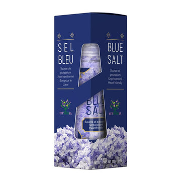 Eupherbia Blue Salt, Coarse, Rare Mineral Salt, High Potassium, Lower Sodium, Natural, Unprocessed, Hand Harvested, Kosher Certi