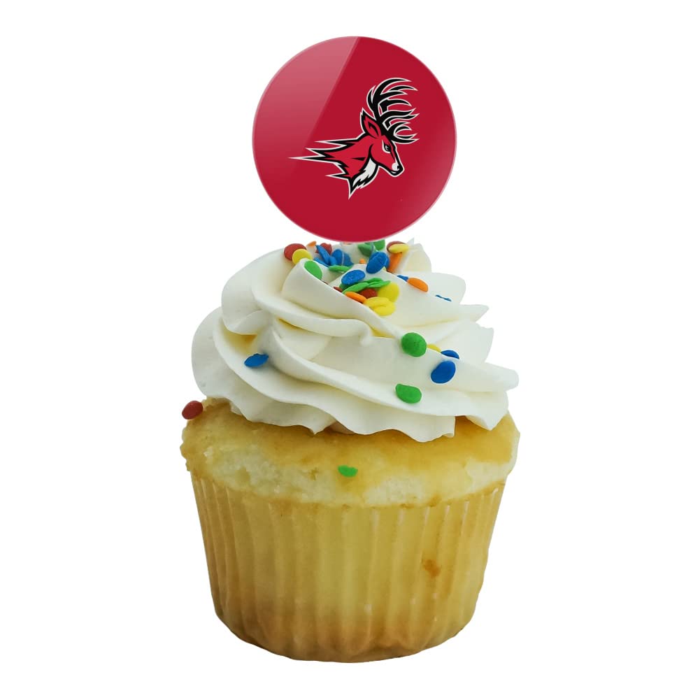 Graphics & More Fairfield University Primary Logo Cupcake Picks Toppers Decoration Set Of 6