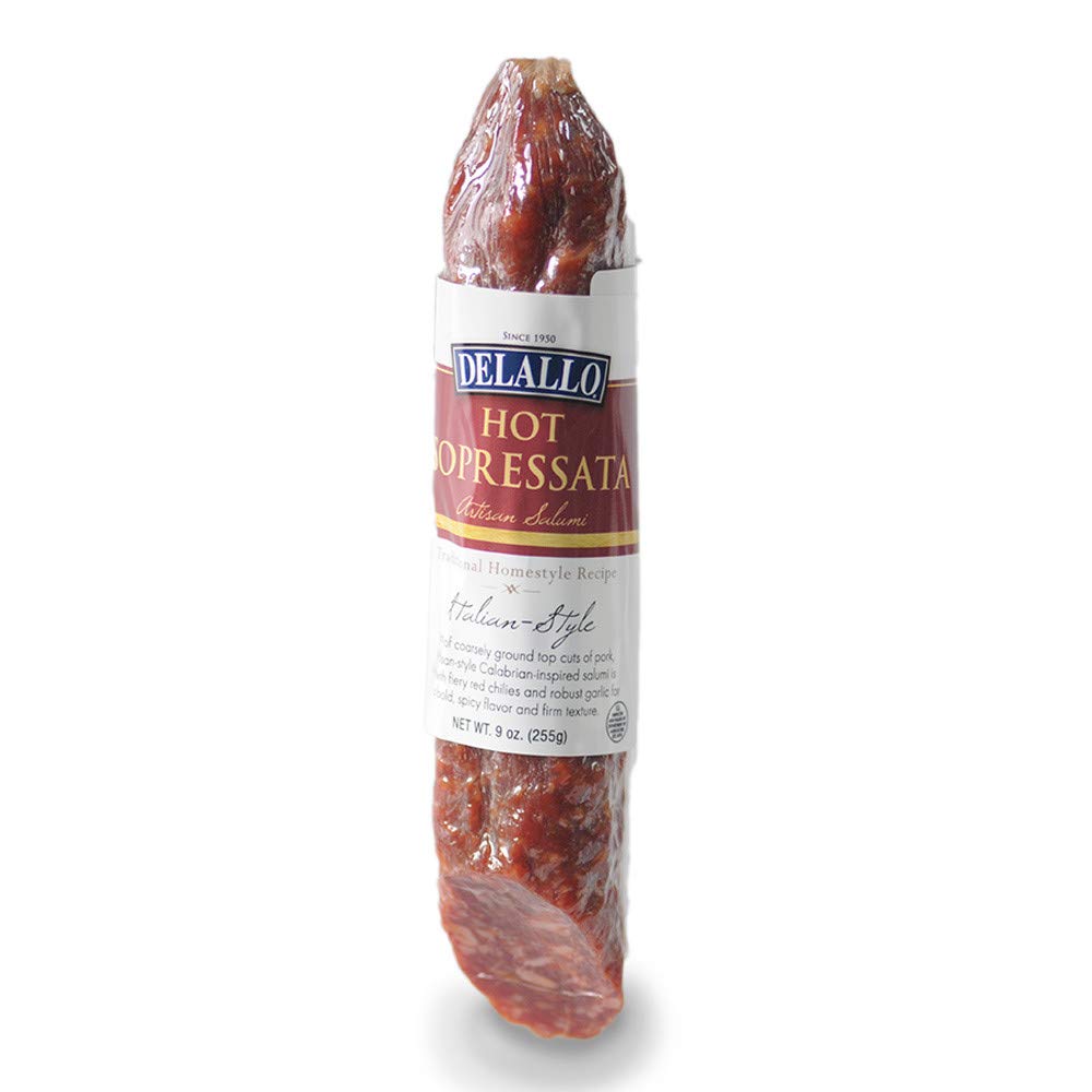 DeLallo Hot Sopressata Mini 9 oz.(pack of 3)