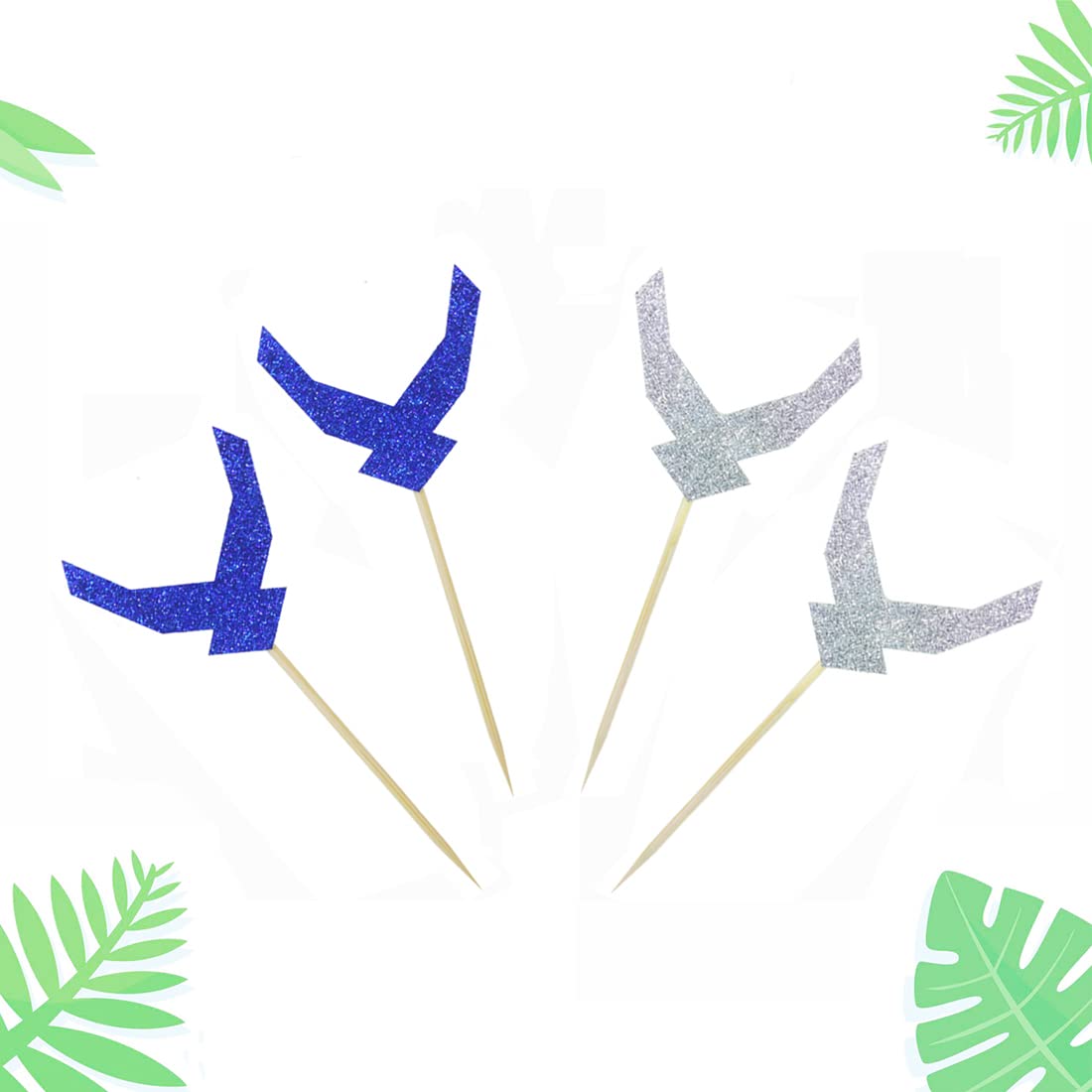 Morndew 24 Pcs Emblem Cupcake Toppers For Retirement Party Themed Party Wedding Party Birthday Party Decorations