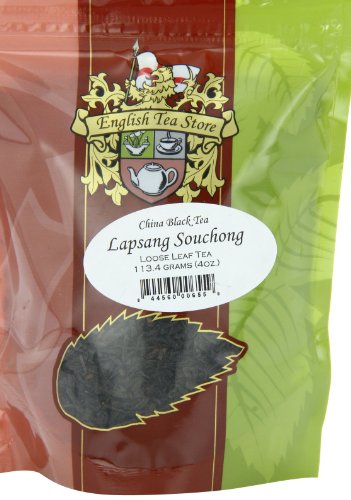 English Tea Store Loose Leaf Black Tea Pouches, Lapsang Souchong, 4 Ounce