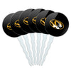 University of Missouri Primary Logo Cupcake Picks Toppers Decoration Set of 6