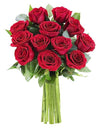 KaBloom Flowers - Mothers Day Collection - 12 Red Roses without vase Gift for Birthday Sympathy Anniversary Get Well Thank You Valentine Mothers Day Fresh Flowers
