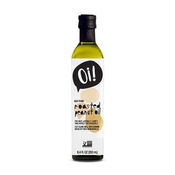 Oi! Roasted Peanut Oil 8.4 Oz, Non-Gmo, Gluten Free For Cooking, Baking And Grilling