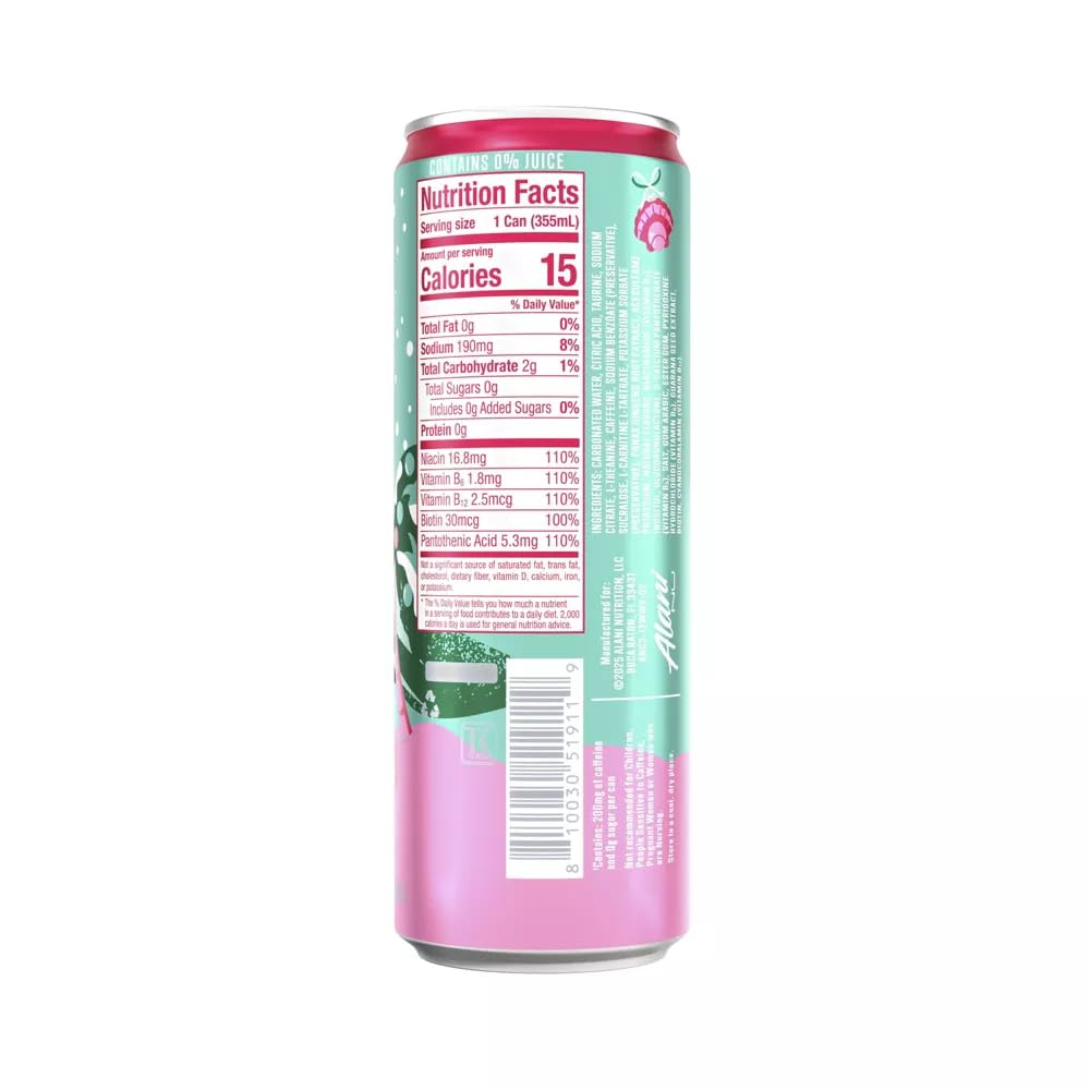 Alani Winter Wonderland Sugar Free, Low Calorie Energy Drinks, 12 Fl Oz Cans, 6 Pack