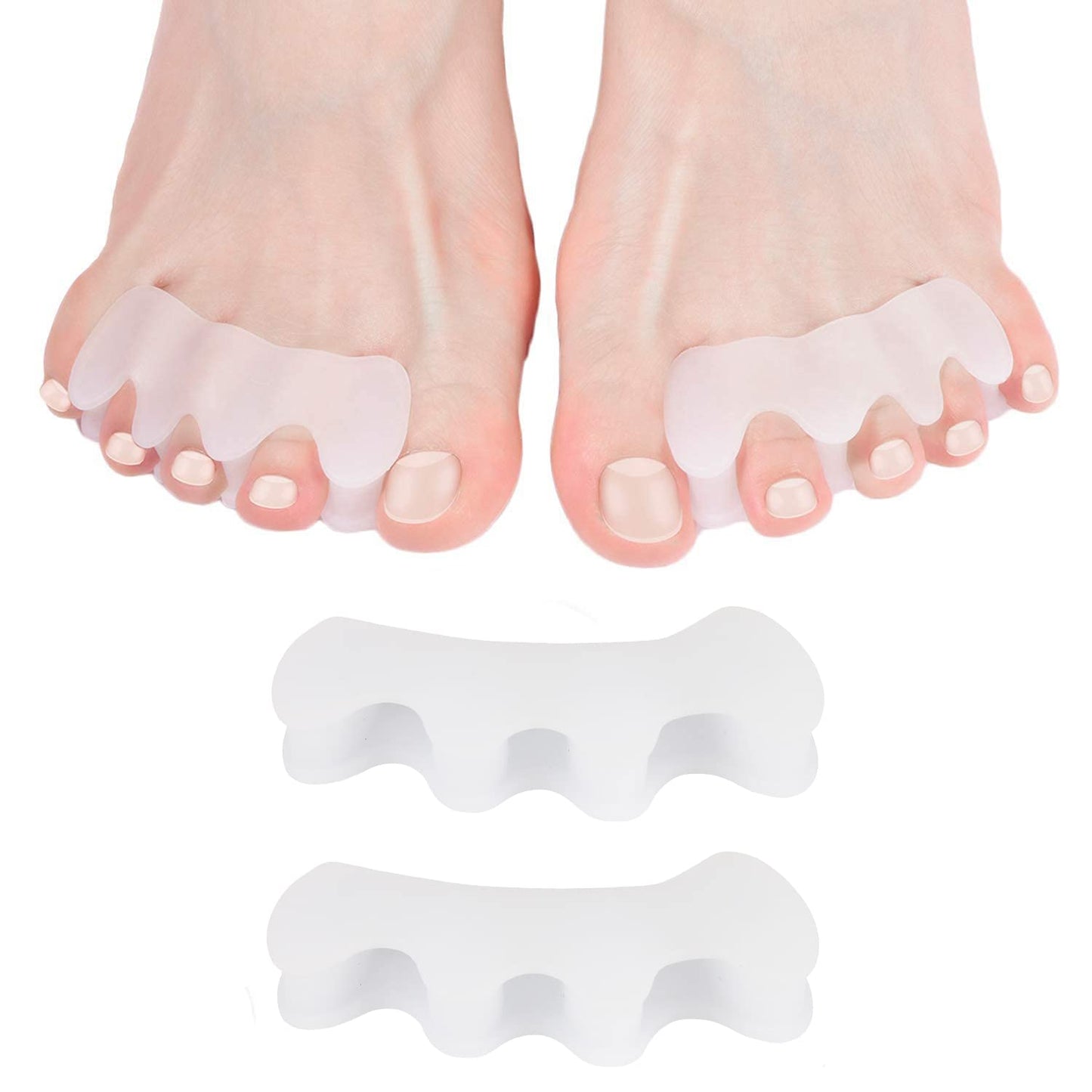 Gel Toe Separators, Spreaders & Straighteners | Hammer Toe Separator To Relieve Foot Pain & Correct Toes | Used As Toe Spacers F