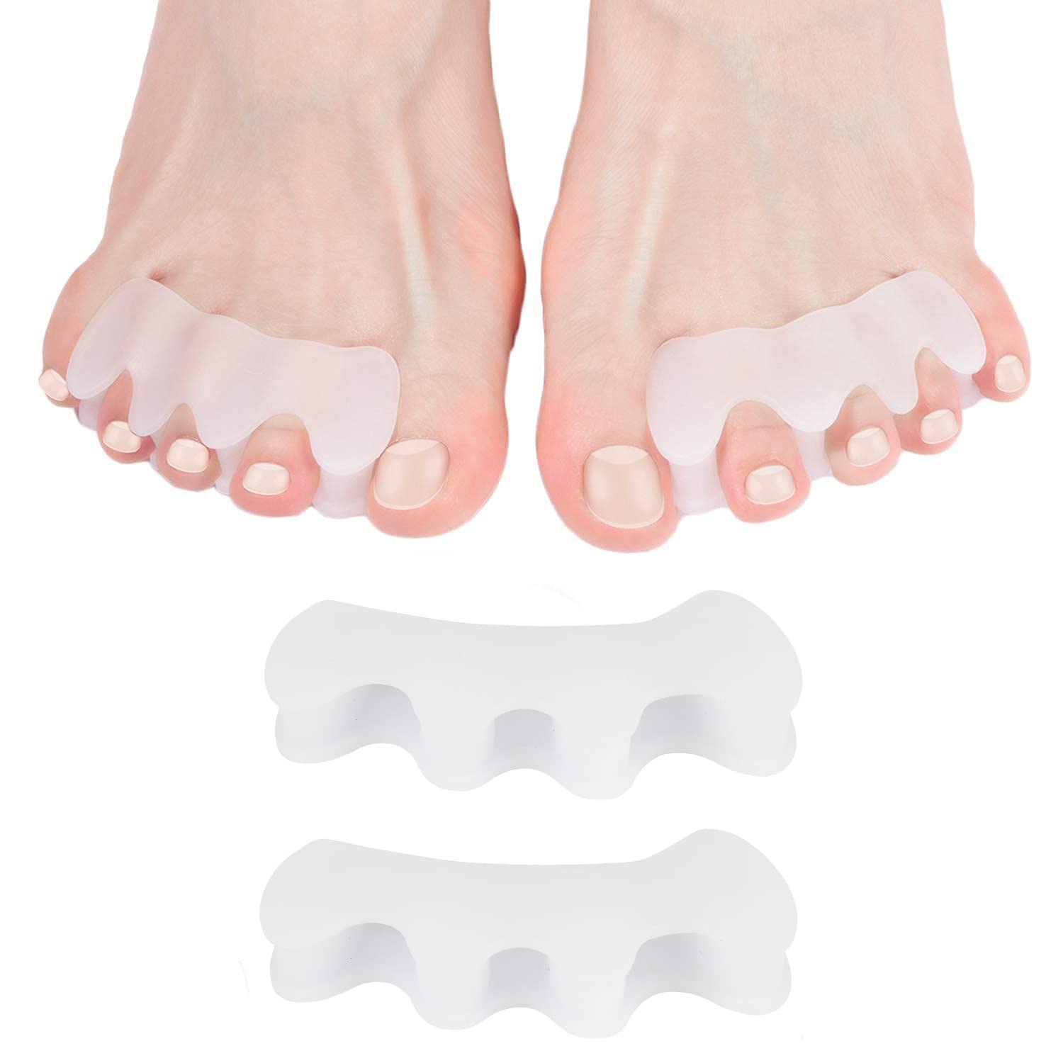 Gel Toe Separators, Spreaders & Straighteners | Hammer Toe Separator To Relieve Foot Pain & Correct Toes | Used As Toe Spacers F