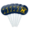 GRAPHICS & MORE University of Michigan Wolverines Logo Cupcake Picks Toppers Decoration Set of 6
