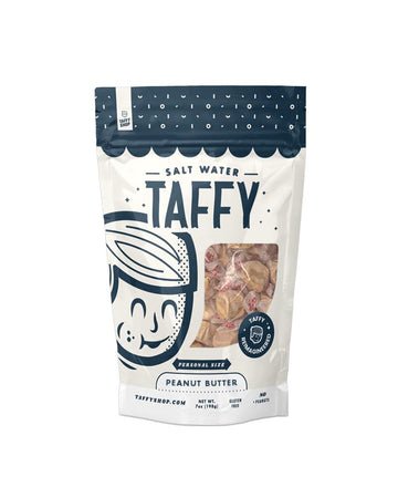 Taffy Shop Peanut Butter Salt Water Taffy - Small Batch Salt Water Taffies Made In The Usa - Super Soft, Sweet, Taffy Candy - Gu