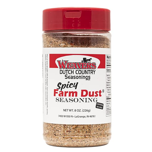 Weavers Dutch Country Farm Dust Seasonings No MSG (Spicy, 8oz)