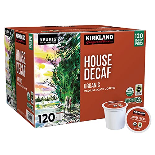 Kirkland Signature Organic House Decaf Coffee K-Cups, 120 Count, 120 Count (Pack Of 1)