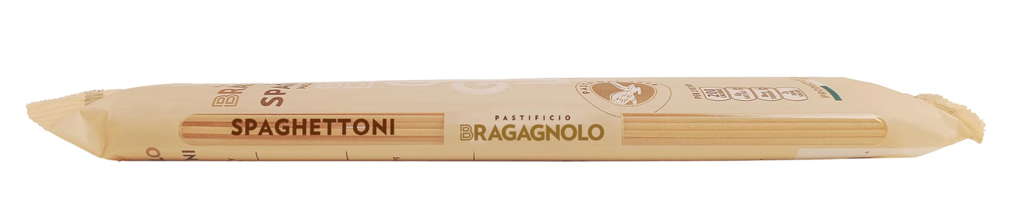 Pastificio Bragagnolo, Spaghettoni 805 Bronze-Drawn, 100% Italian Pasta, Made With Durum Wheat Semolina Flour, Non Gmo (1 Pound