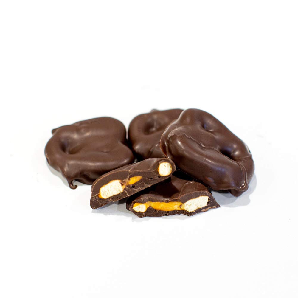 Halls Chocolate Covered Pretzels, 1 Pound (Dark Chocolate)