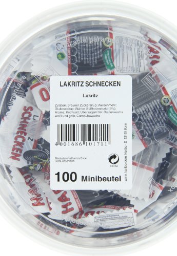 Haribo Lakritz Schnecken 100 Minibeutel, 1Er Pack (1 X 1.2 Kg)