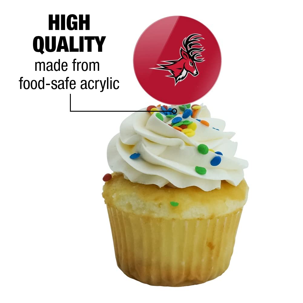 Graphics & More Fairfield University Primary Logo Cupcake Picks Toppers Decoration Set Of 6
