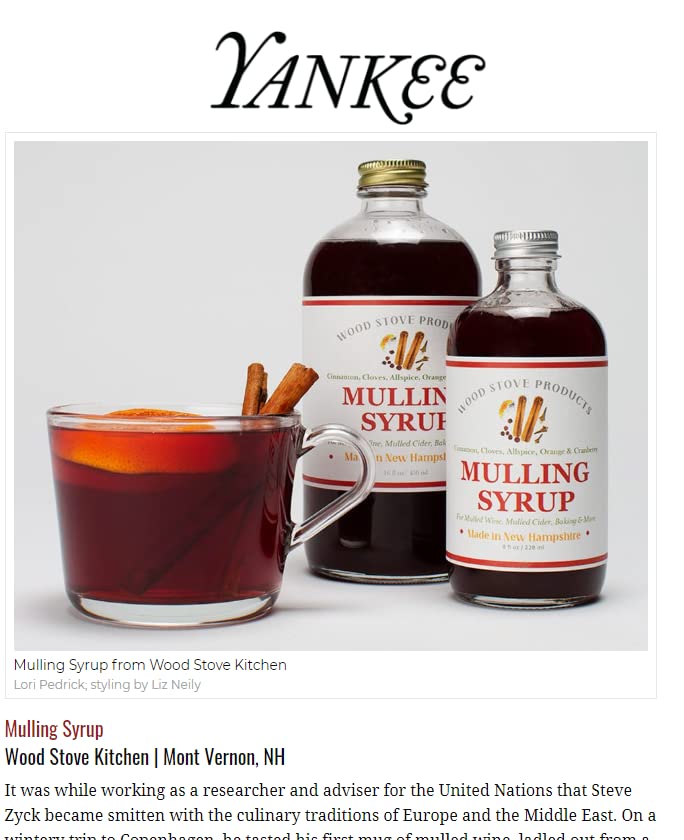 Wood Stove Kitchen Mulling Syrup Mix - Natural Cocktail & Mocktail Mixer, 16 oz. - Aromatic Cranberry, Cloves, & Orange