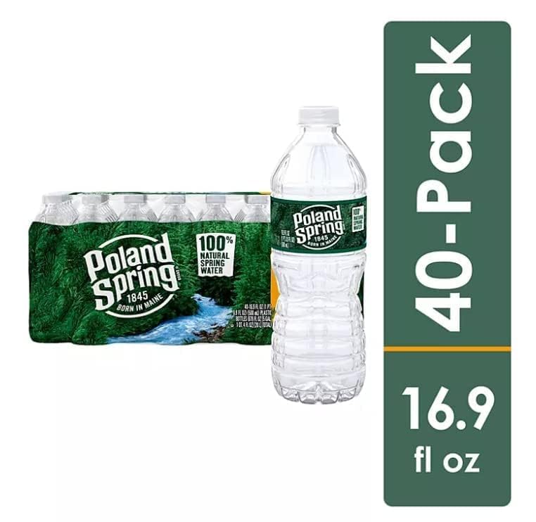 Poland Spring Natural Mineral Water 16.9 oz. 40 bottles