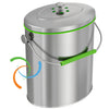Itouchless Stainless Steel Compost Bin 16 Gallon Includes Absorbx Odor Filter System, Pest-Proof, Titanium Rust-Free Space-Effic