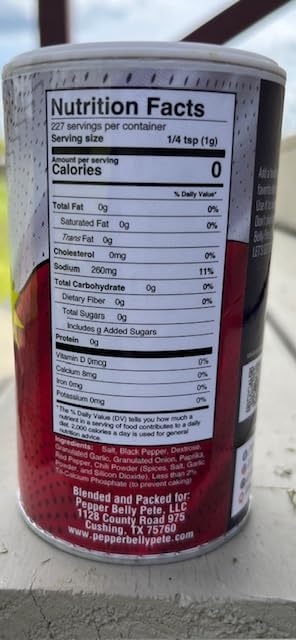 Pepper Belly Pete's Southern Seasoning, 8 oz - 2 Pack, Flavor-Time Blend, Perfect for Cooking and Grilling